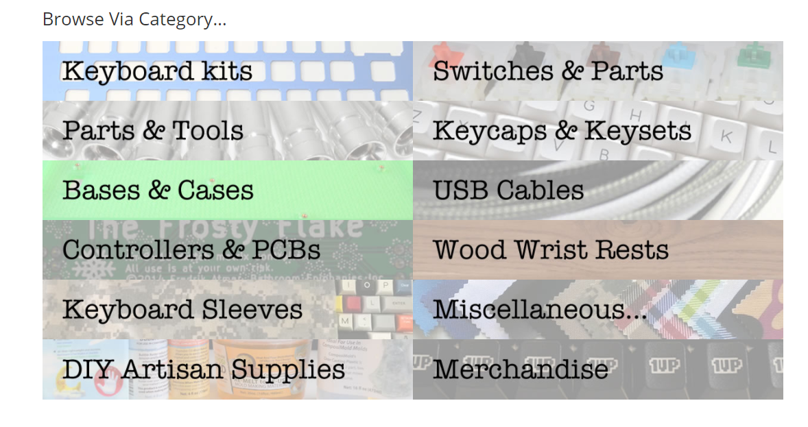 shop categories